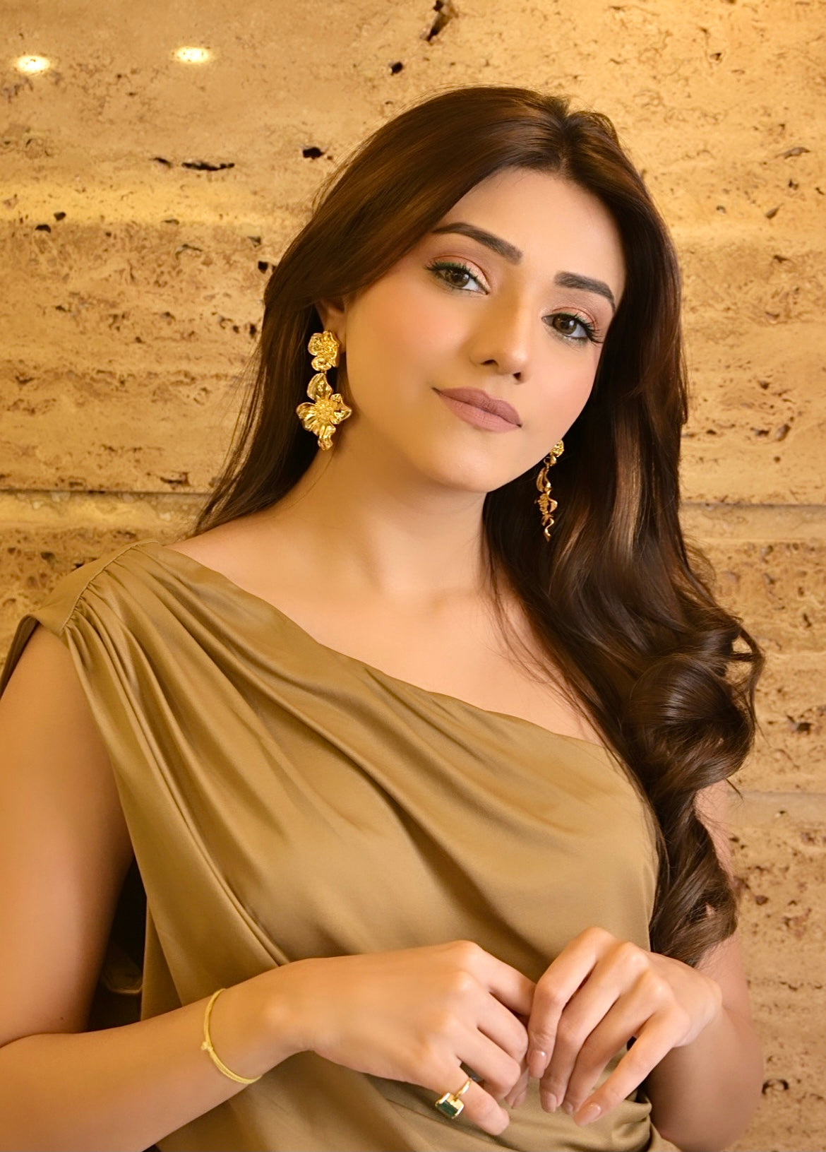 Gold Flower earrings