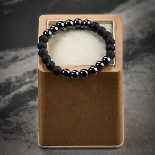 Buy Reiki Crystal Products Natural Hematite Bracelet Crystal Stone 6 mm  Round Bead Bracelet for Reiki Healing and Crystal Healing Stones | Globally