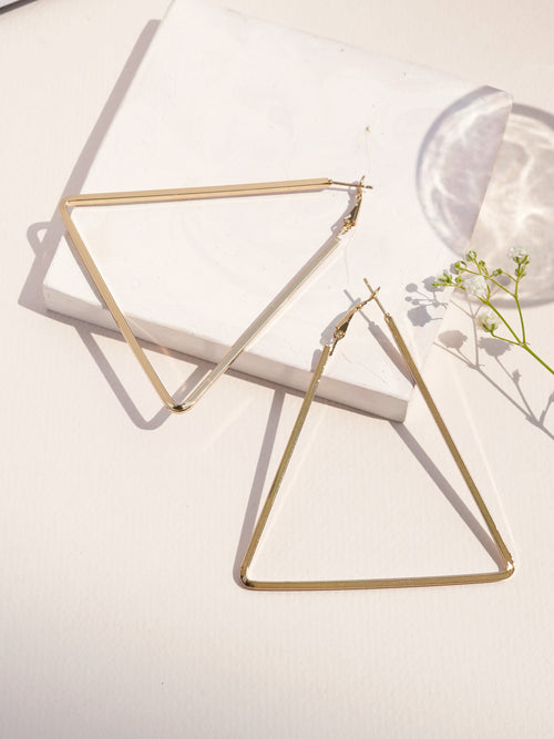 Wren Triangle Hoop Earrings – Imani Amelle