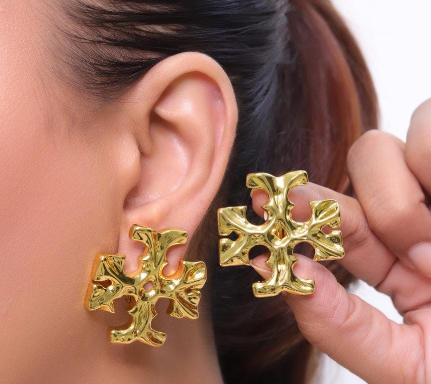 Golden Snowflake Earrings