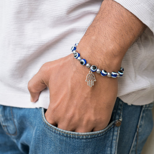 Evil eye hamsa charm bracelet