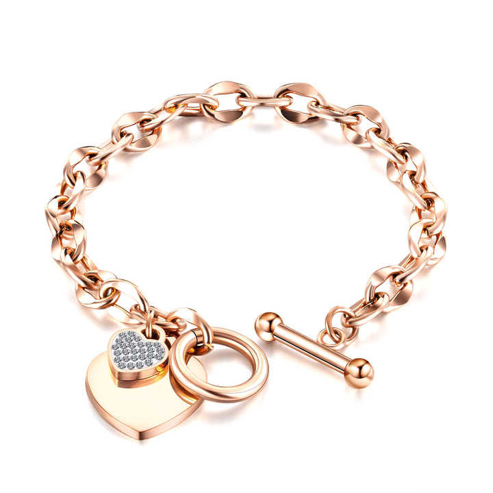 Heart charm bracelet