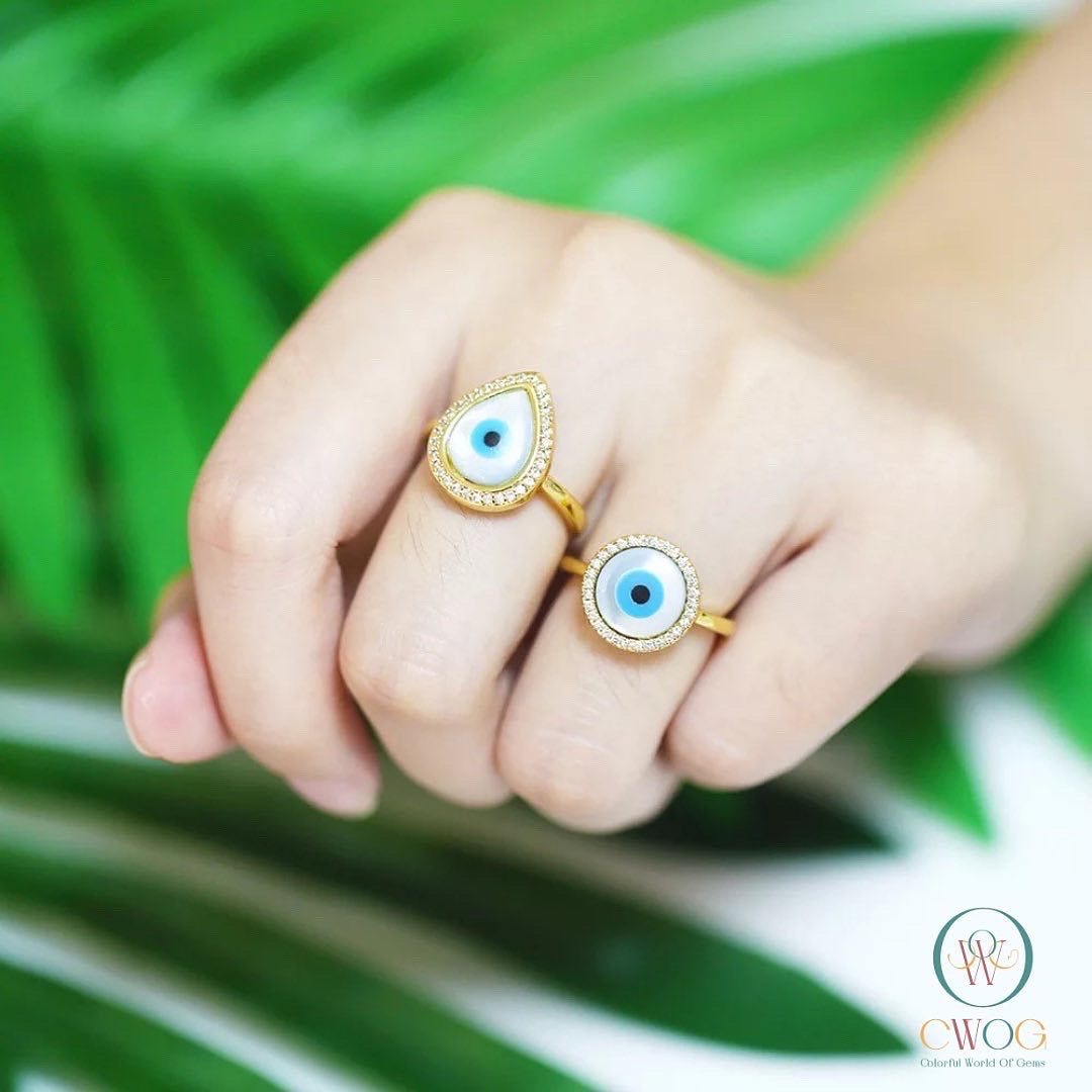 Adjustable round nazar ring