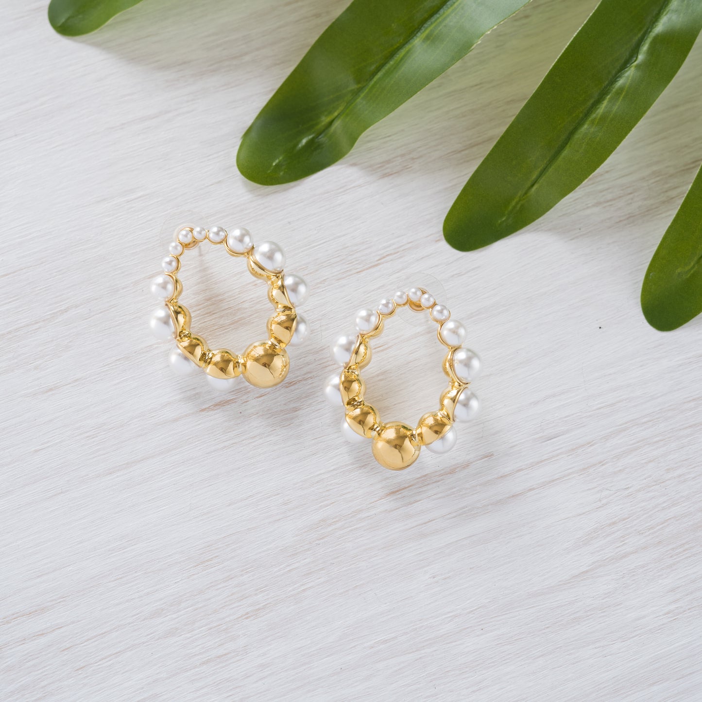 Gold & Pearl Earrings