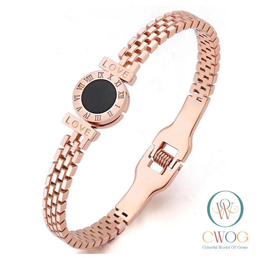 Roman Numeral Love Bangle